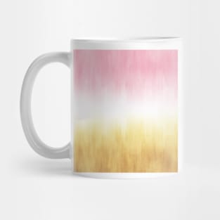 Pink and Yellow Painting Brush Strokes Modern Art Mug